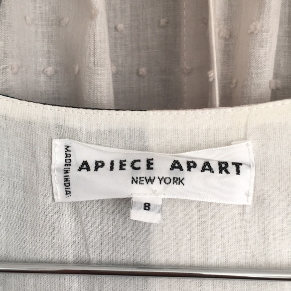 Apiece Apart Striped Linen Wrap Dress - Picture 2 of 7